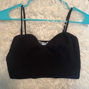 Zara Black Cropped Tank